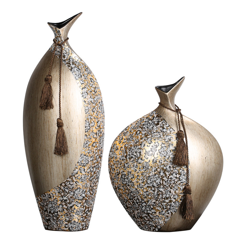 现货速发欧式时尚花瓶创意家居装饰品客厅电视柜玄关摆件奢华陶瓷