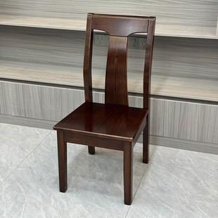 乌金木全实木椅子靠背椅餐椅家用现代简约中式实木餐椅客厅餐桌椅
