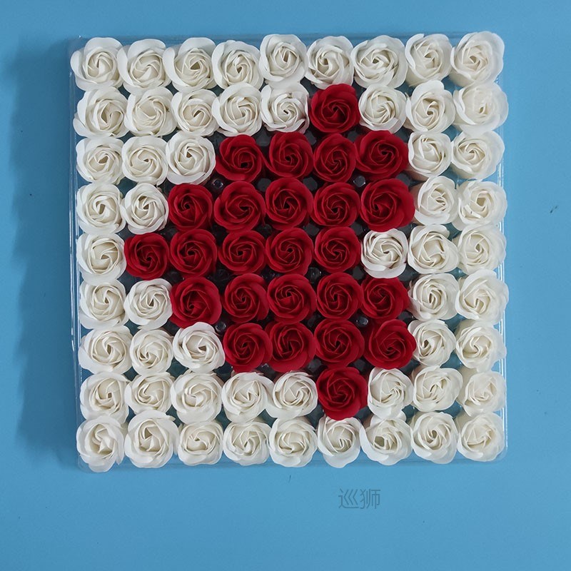 81Pcs Rose Bath Body Flower Floral Soap Scented Rose Holding