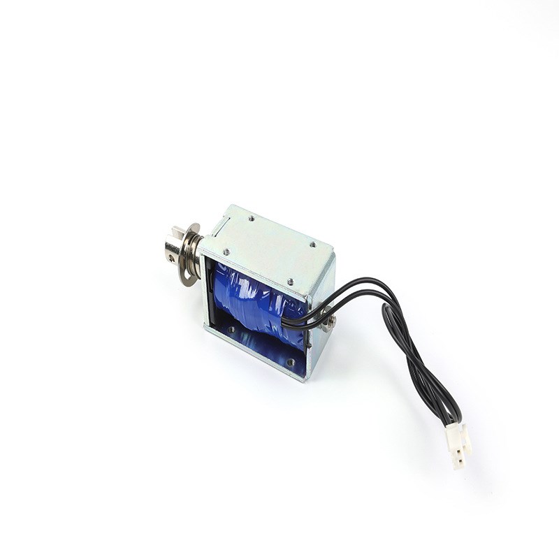 推拉电磁铁推杆框架式电磁铁推拉式联动门快递柜直流12v-24v