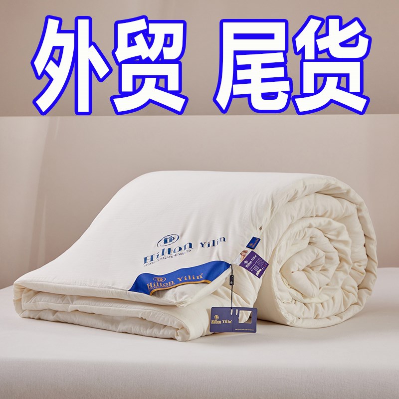 现货外贸希尔顿h逸林酒店蚕丝被100桑蚕丝春秋被全棉空调被纯棉夏