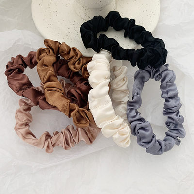 推荐Women Hair Accessories Ladies Solid color Bows Scrunchie