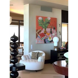 玄关艺术装饰画饭厅餐桌小众油画高级感静物壁画手绘客厅肌理挂画