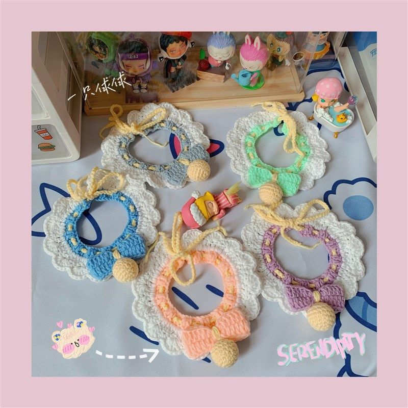 【一只俅俅】猫咪项圈狗狗宠物围脖糖果色铃铛编织手工毛线可爱,宠物/宠物食品及用品,项圈/肩带,淘宝优惠券,粉丝福利购,淘宝优惠卷