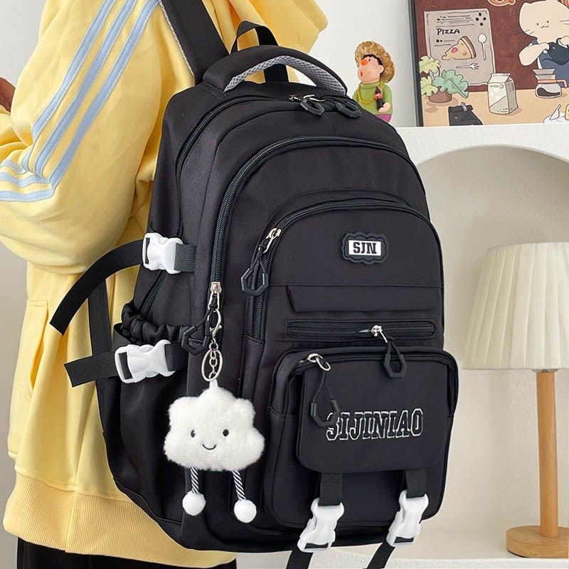 高颜值书包小众大容量双肩包女生大学生韩系可爱简约包包百搭背包