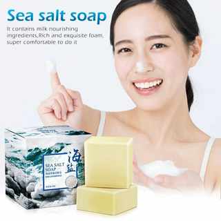 新品3pcs Sea Salt Soap Cleaner Moisturizing Goat Milk Wash B