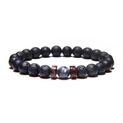 新品Men Bracelet Natural Moonstone Bracelets Men Jewelry gif