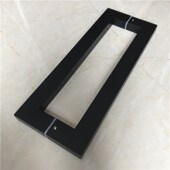 玻璃门拉手不锈钢方管木门把手哑黑烤漆办公室黑色有框门大门现货