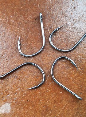 500Pcs Fishing Goods Hooks 3#-12# Eye Circle Jig Head Fishho