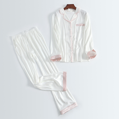 冰丝睡衣女2021年新款春秋冬季薄款长袖丝绸家居服男士情侣可外穿