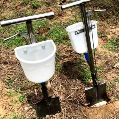 速发果树施肥神器 农用工具铁锹手动自动施肥下肥器根部深层追肥
