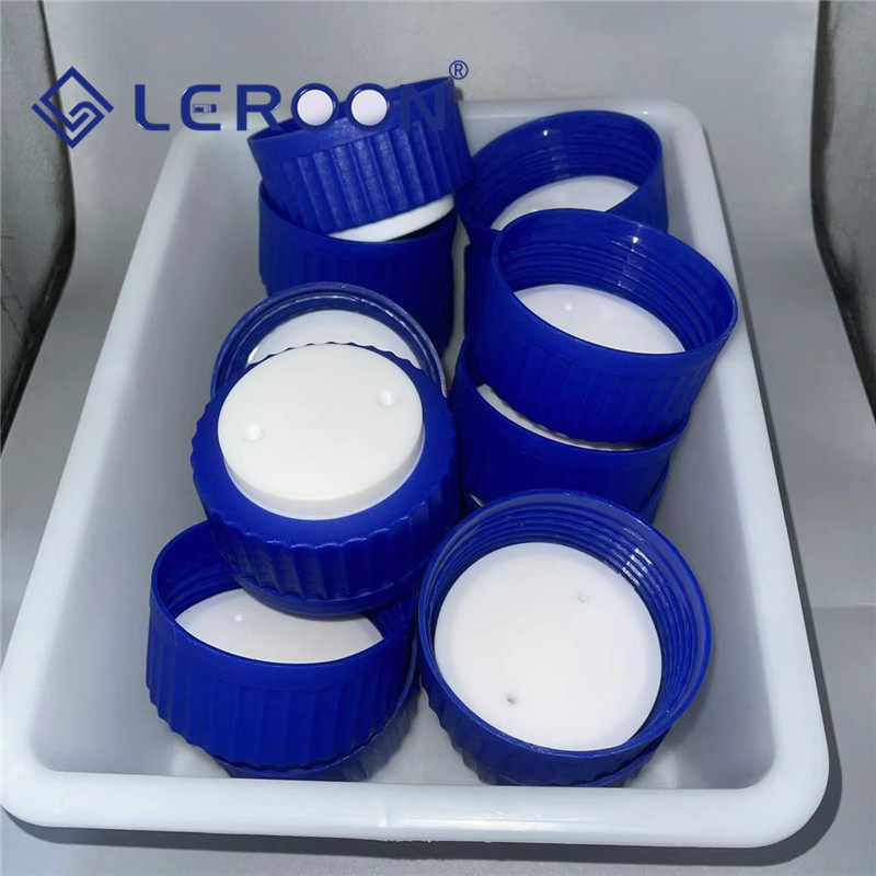 现货GL80f流动相瓶盖 四氟盖 耐腐蚀 流动相玻璃试剂瓶 蓝盖丝口
