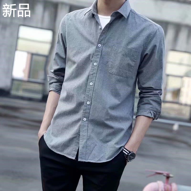 干活穿的衬衫男工地上班衣薄款服夏季休闲工作服衬衣长袖新品