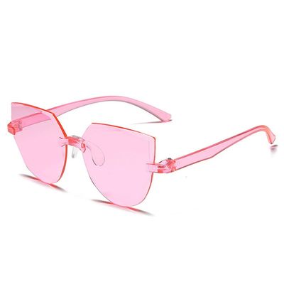 网红Ocean Slices Sunglasses Transparent Candy Colors Framele