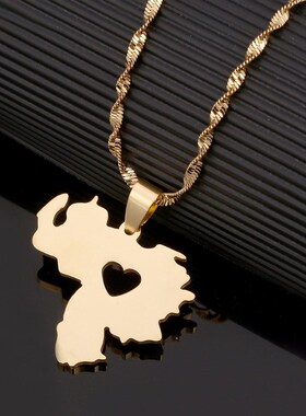 Venezuela Map Pendant Necklace For Women Gold Color Venezue