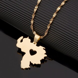 Venezuela Map Pendant Necklace For Women Gold Color Venezue