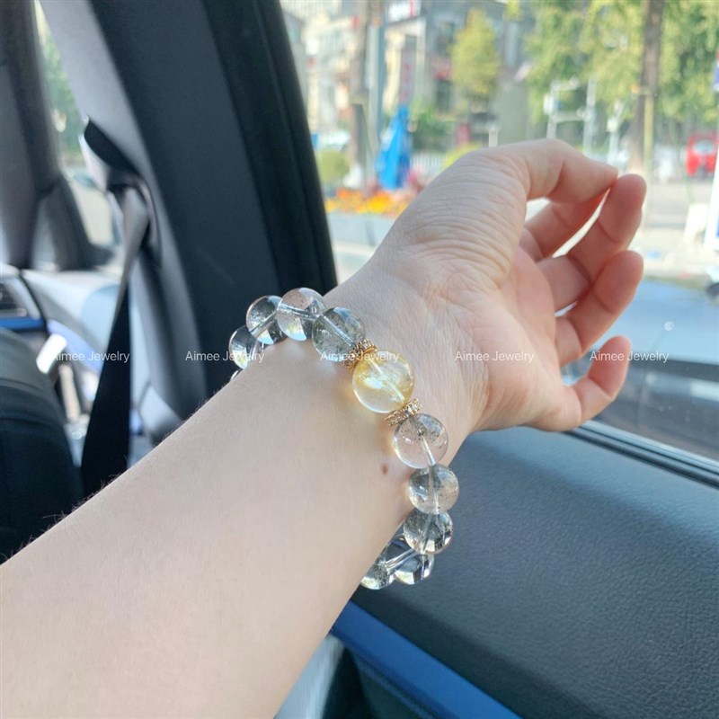 苍翠丨招财转运天然水晶手串绿幽灵女款高级感 贵人运加薪