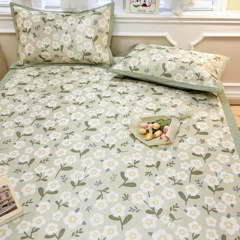 夏季冰丝凉席三件套家用可水洗床笠款藤席宿舍床单空调.软席子床,床上用品,藤席,淘宝优惠券,粉丝福利购,淘宝优惠卷