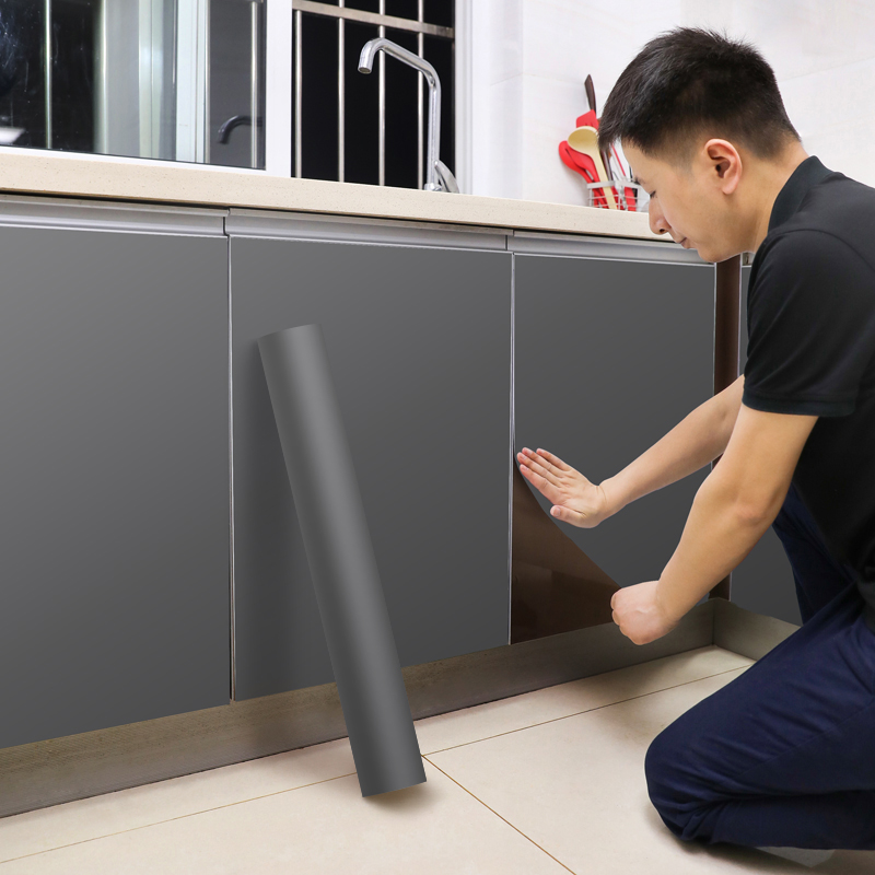橱柜贴纸翻新专用厨房柜门改色贴纸自粘加厚家具老式柜子改造贴膜
