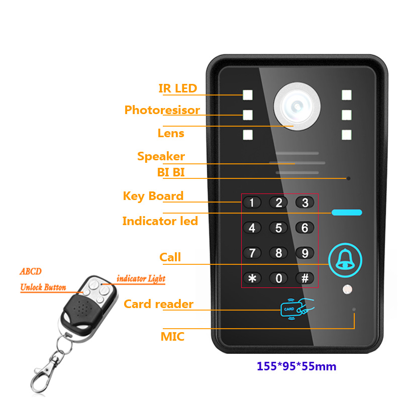 速发WIFI Camera RFID Password Video Door Phone Doorbell Inte