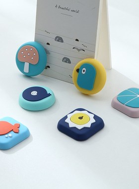 1PCS Cartoon Door Stopper Silicone Self Adhesive Wall Protec