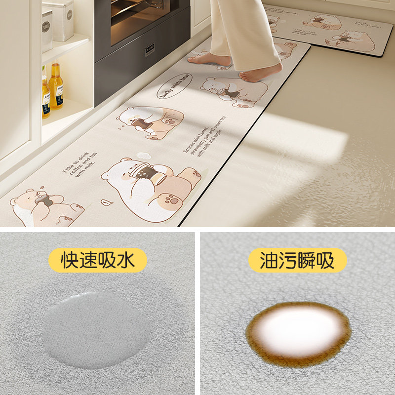 厨房地毯防水防油脚垫家用耐脏垫子可F擦免洗卡通厨房地垫套,居家布艺,厨房地垫,淘宝优惠券,粉丝福利购,淘宝优惠卷