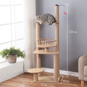 猫架猫爬架实木猫窝一体猫树猫抓板剑麻小型猫抓柱猫咪用品猫跳台