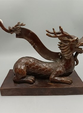 古纯铜龙头铡刀正义化身影视道具装饰品包青天行刑龙头铡刀摆件