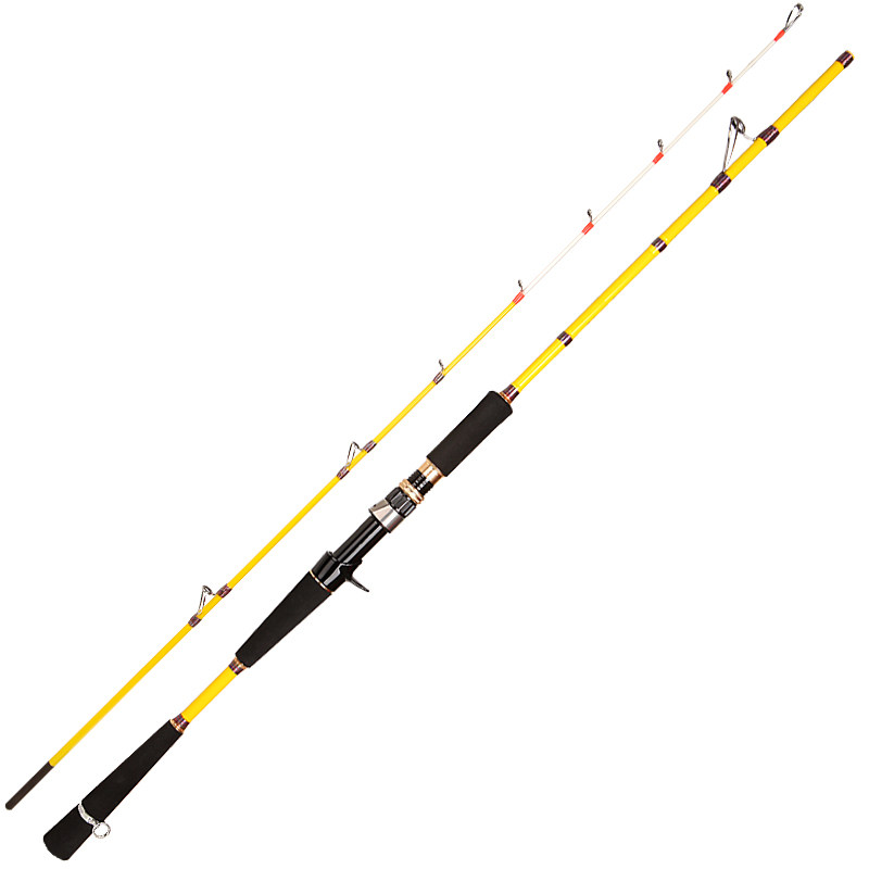 近海小船竿白果子船钓竿鲈鱼路亚30/40号夜光竿梢直柄枪柄海钓竿