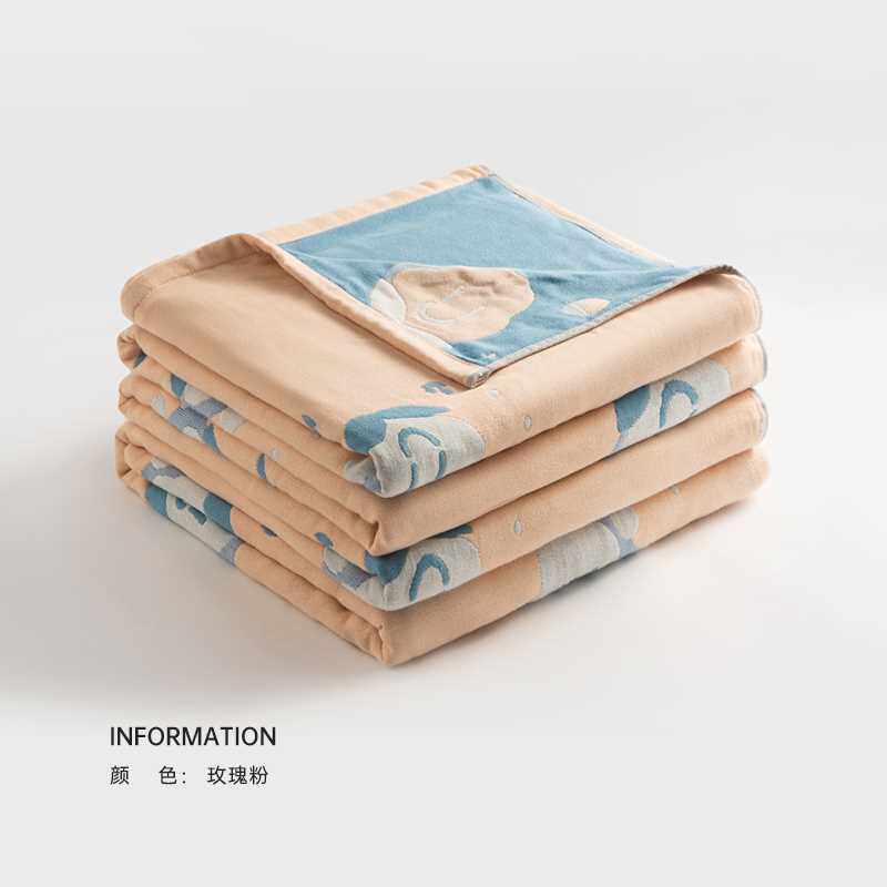 促销新三利纱布毛巾被纯棉空调毯夏季单K双人毛毯沙发毯子午睡办