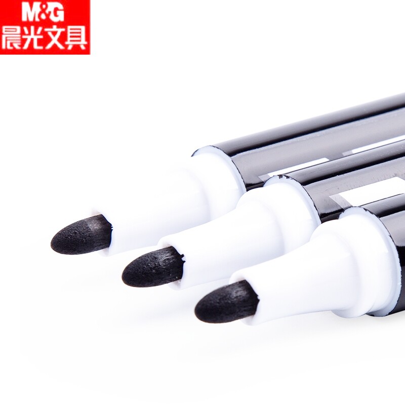 M&G 화이트보드 펜 지울 수 있는 무독성 교사 검정 빨강 파랑 사무실 교육 용품 마킹 두꺼운 머리 Y2201