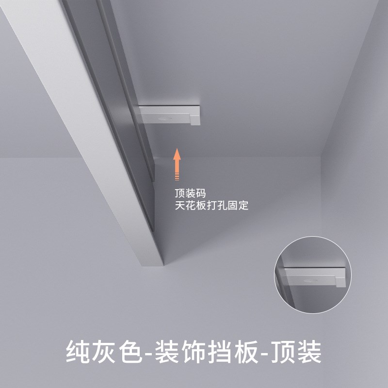 9LA3双层窗帘轨道顶装窗帘盒双轨静音窗帘杆导轨滑轨滑道一体