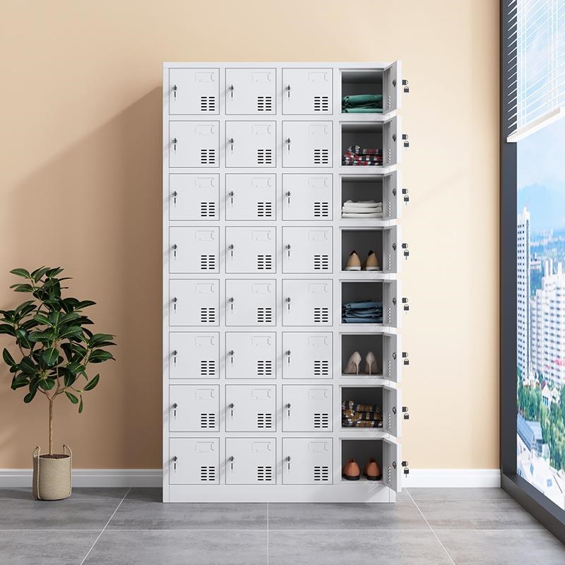三十二门铁皮更衣柜员工柜子学校宿舍储物柜带锁32门浴室换衣柜