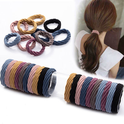 极速10/20pcs/Set New Women Basic Crude Elastic Hair Bands ta