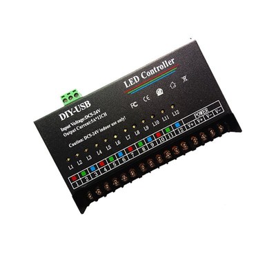 LED单色控制器可编程跑马灯控制器来回跑动广告O牌发光字灯箱5V12