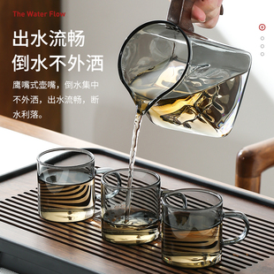 玻璃茶壶家用耐j高温观山单壶泡花茶壶茶水分离过滤泡茶器茶具套
