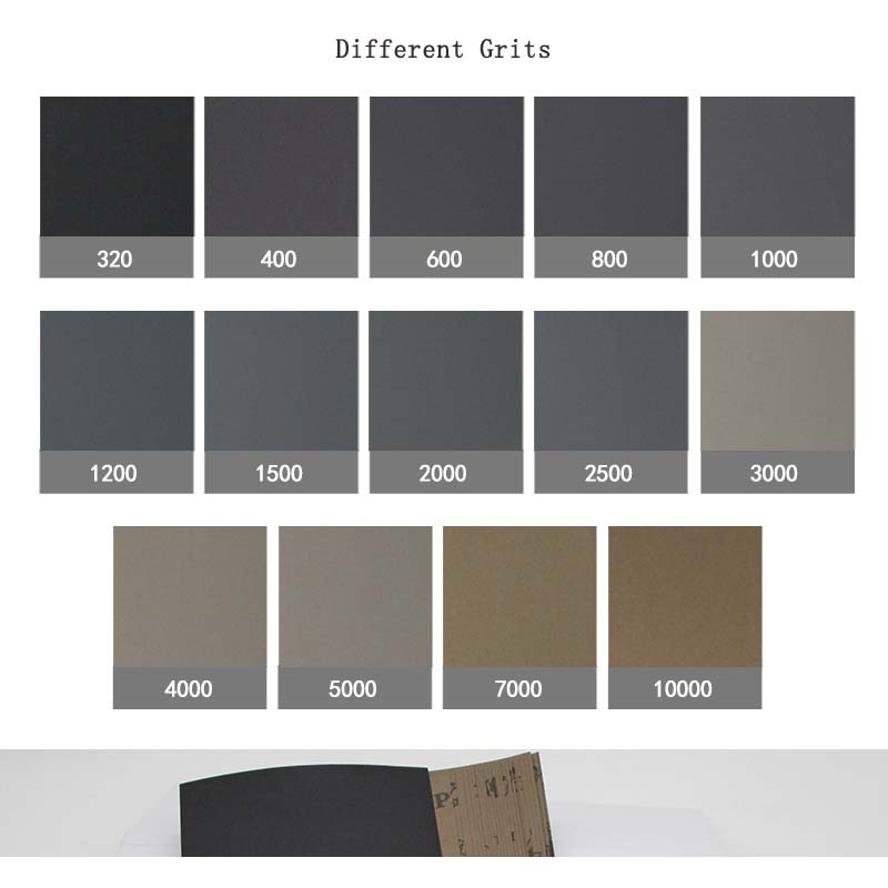 42 Pcs Waterproof Sandpaper 320 to 10000 Grit, 9