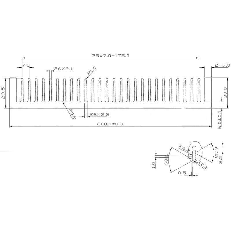 20散热片*散热器MM铝板0导热0*2030大功率电子工业定制功放型材可