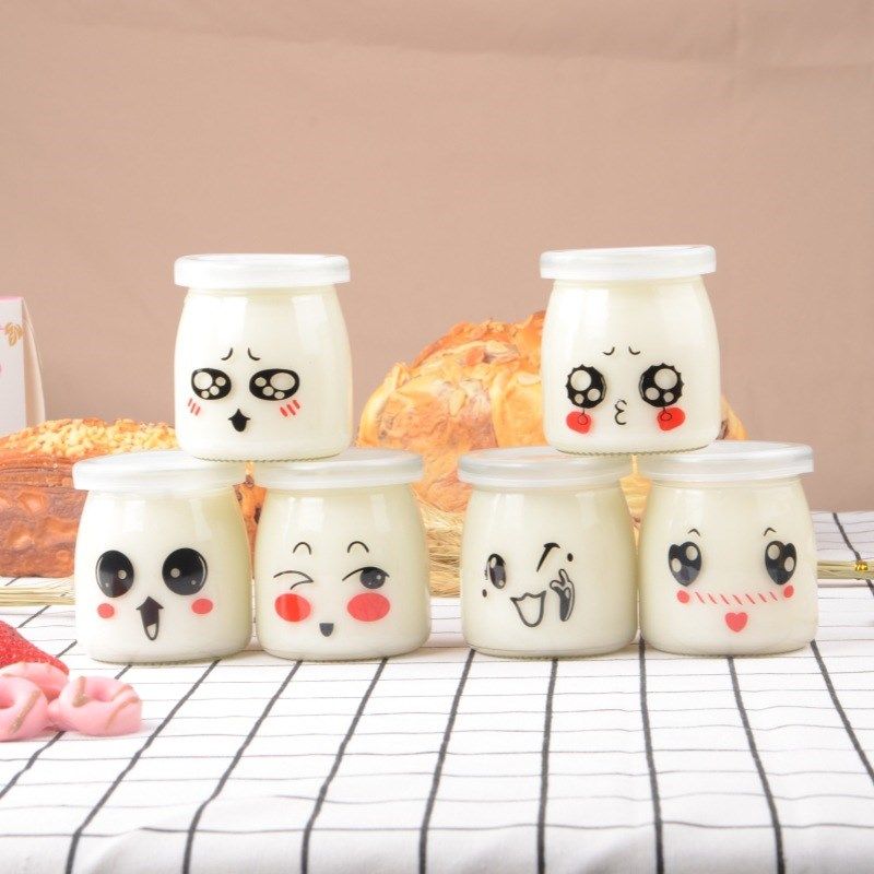 供应100ml 卡通表情烤花布丁瓶150 布丁杯 200毫V升酸奶果冻玻璃,橡塑材料及制品,玻璃容器/玻璃瓶,淘宝优惠券,粉丝福利购,淘宝优惠卷