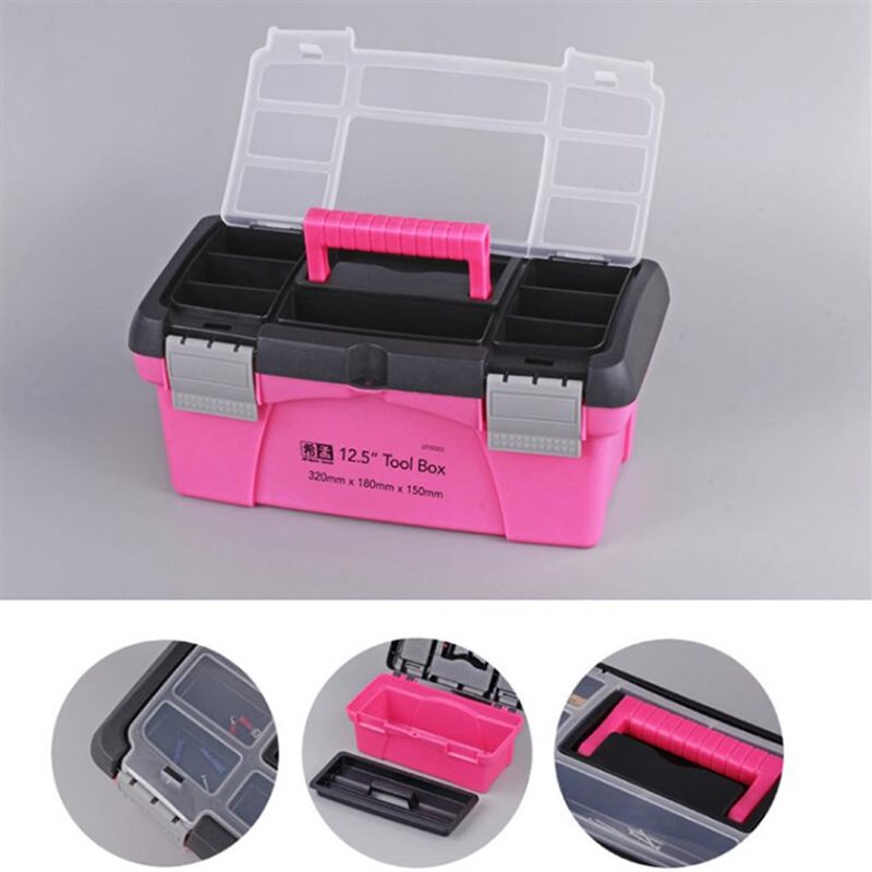 Pink Storage Box Toolbox Household Storage Box Multi functi