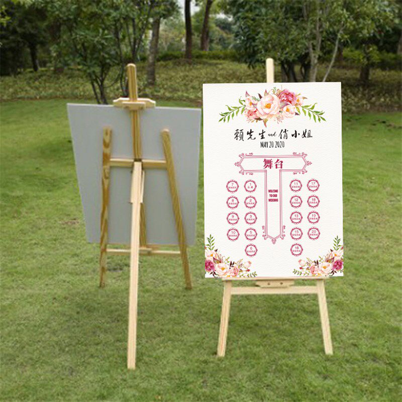 定制设计婚礼迎宾牌结婚海报结婚名单座位图签到区宾客指引牌生日