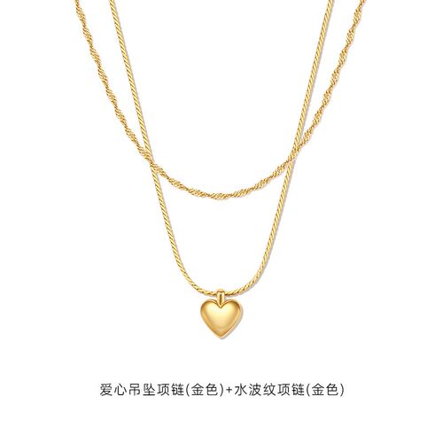爱心项链女d百搭轻奢小众高级感简约锁骨链仙气通勤韩版ins风项链