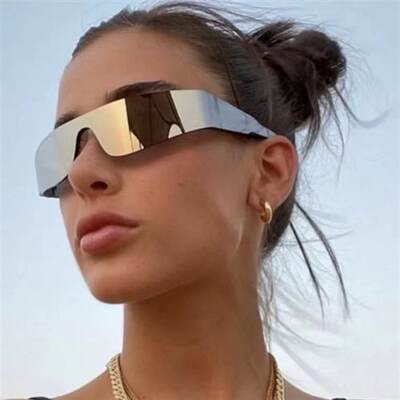 网红Ins Hot Steampunk Sunglasses For Women Luxury Brand Sun