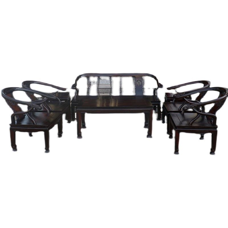 红木家具老挝大红酸枝木老黑料沙发8件套交趾黄檀中式小户型雕花,住宅家具,红木沙发,淘宝优惠券,粉丝福利购,淘宝优惠卷