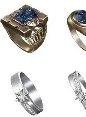 新品恋与深空黎深沈星回祁煜锆石婚戒100级羁绊戒指二次元礼物