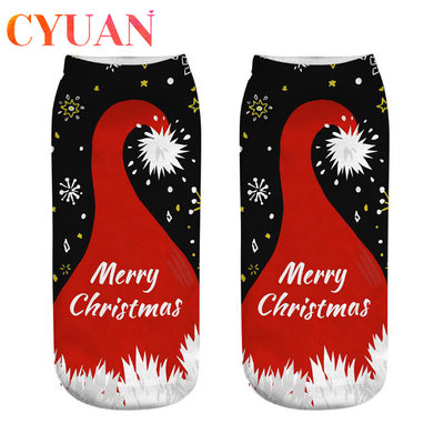 极速CYUAN Christmas Socks Cotton Winter Cute Deer Santa Clau