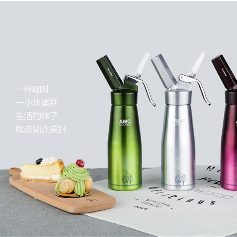 不锈钢铝制奶油枪 奶油发泡器 商用奶油枪冰激凌花式咖啡星