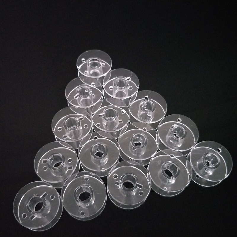 速发15Pc SA156 Transparent Plastic Empty Bobbins Sewing Bobb