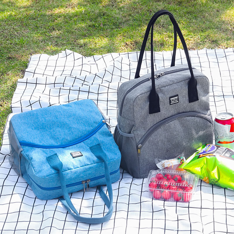 极速野餐包户外多功能手提饭盒包袋便携加厚便当包大号防水冷藏保