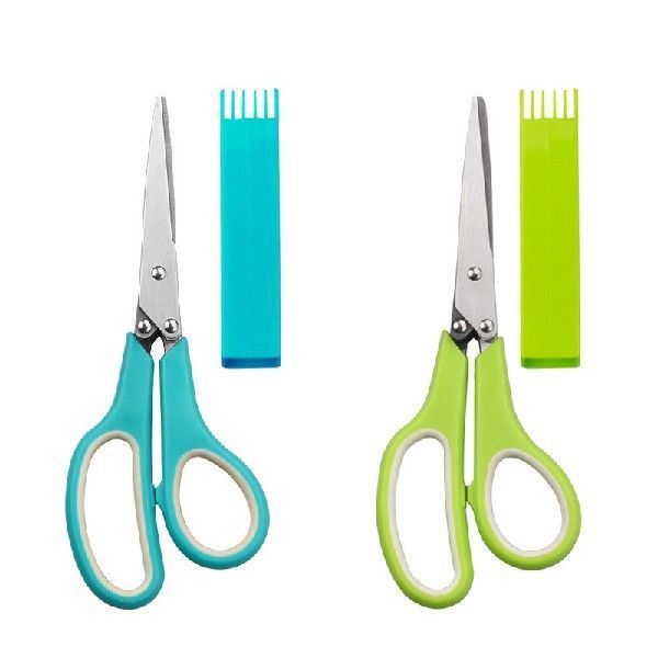 推荐5 Layers Blade Scallion Scissors Multifunctional Kitchen